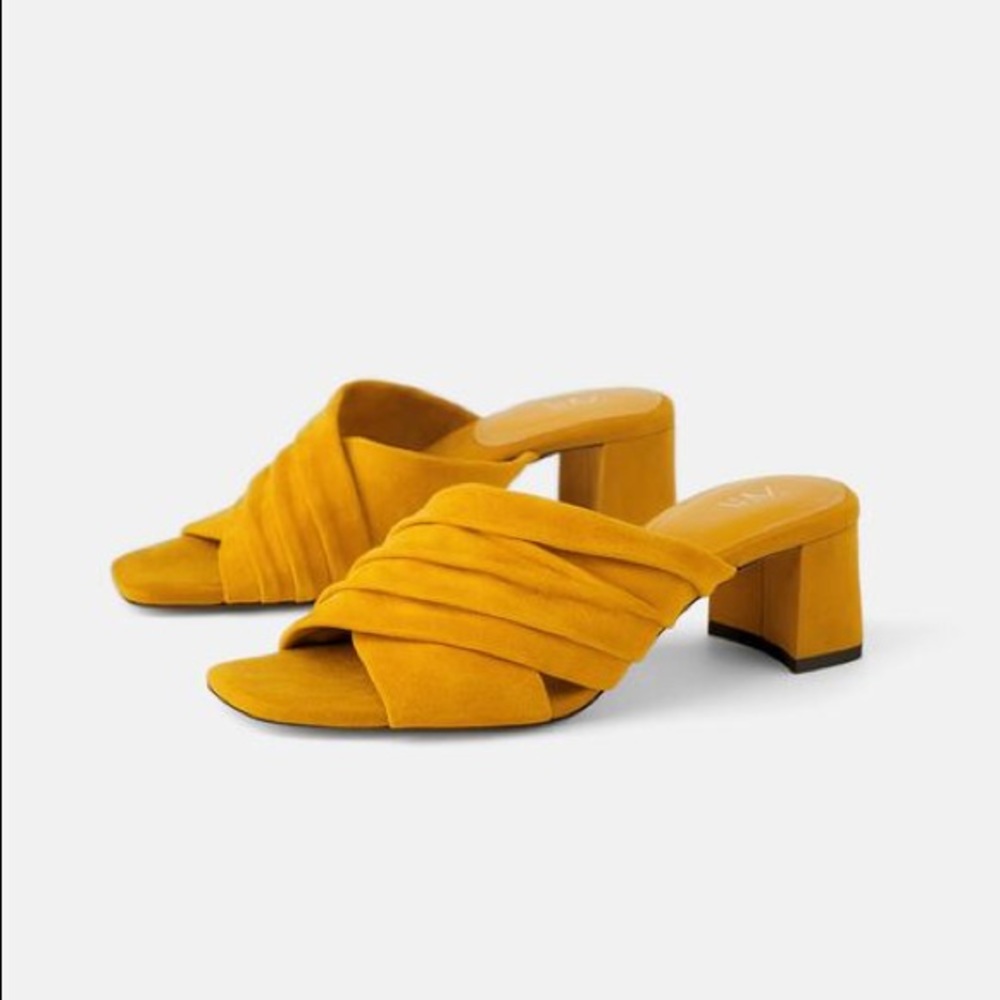 mules jaunes zara